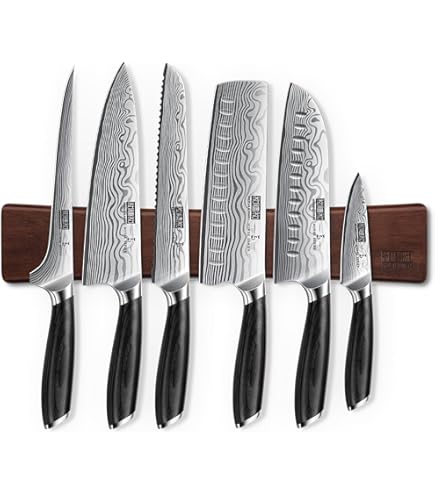 Amazon.com: Le Regalo 5 Piece Kitchen Knife Set with Magnetic